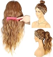Sapphirewigs Ombre Barna Hullámos Fejpántos Paróka - 66 cm Hosszú, Ragasztómentes Műhaj 150% Sűrűséggel, Napi Viseletre és Cosplayhez 3