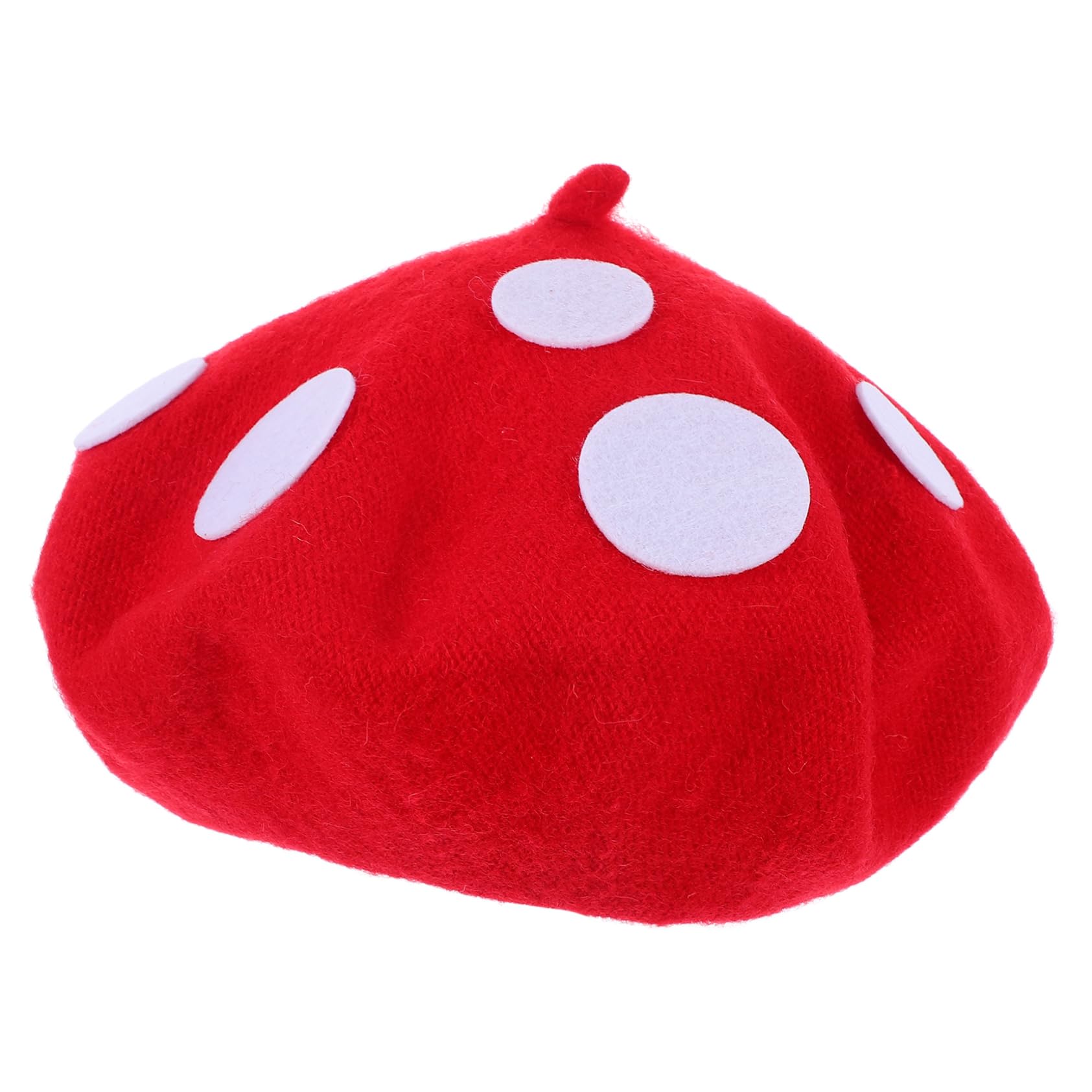 BRIGHTFUFU Mushroom Cap Photo Prop Dress up Hat Cosplay Prop Comfortable Beret Headgear Party Wear