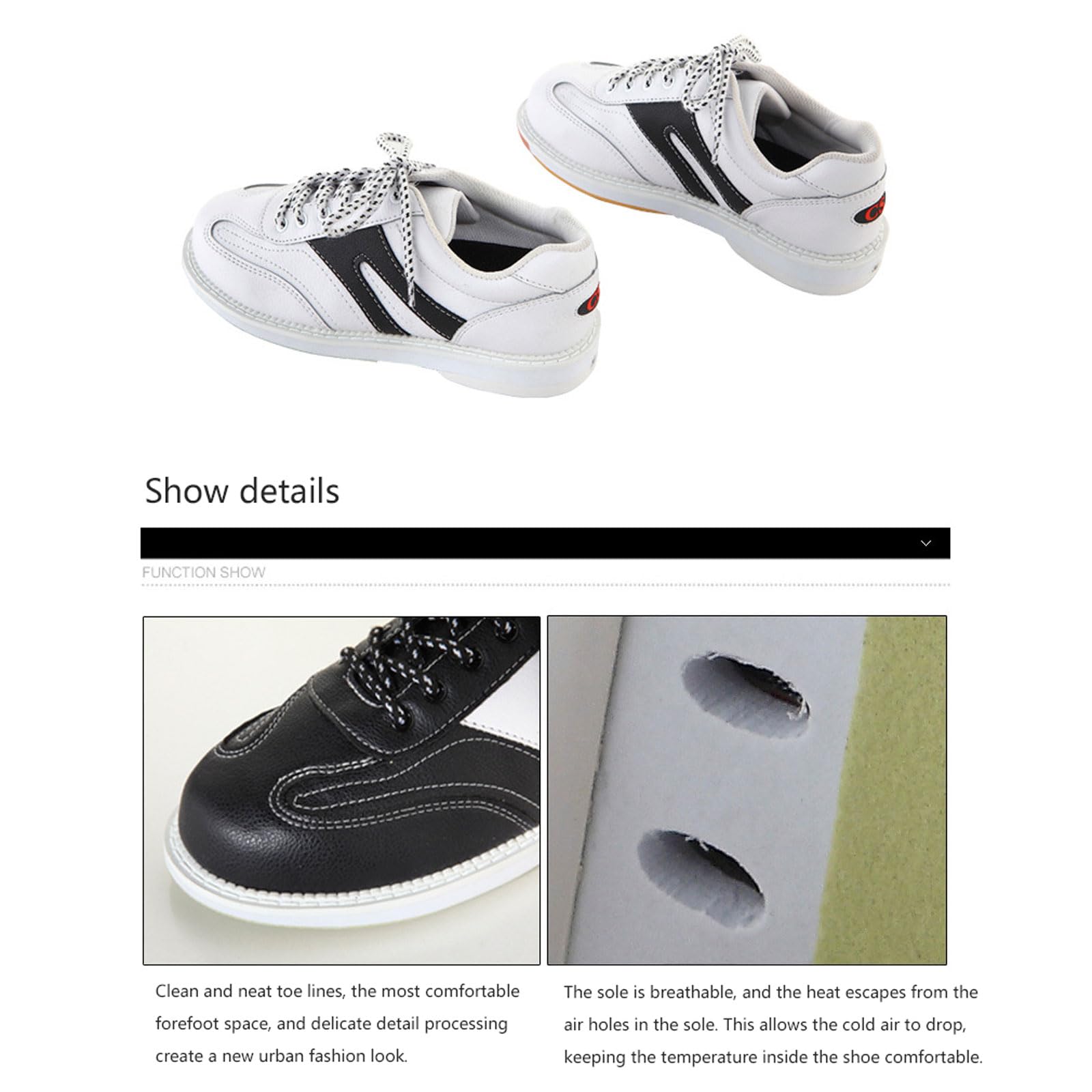 Scarpe da Bowling Unisex,Scarpe da Bowling Professionali,Scarpe da Bowling per Adulti,Scarpe da bowling da giardino,Leggera comode Non Slip Scarpe sportive moderne,per uomini,donne e adulti.