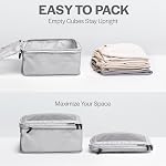 Aerotrunk Cubes d'emballage de compression pour les voyages - Bagages Organisateur Sacs - Cubes d'emballage pour valises à glissière double (2-Pack, Gris clair)
