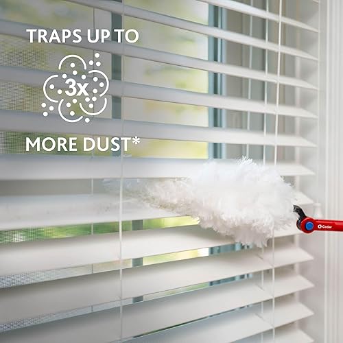 Miniatura 4 de O-Cedar Flex & Catch - Kit de polvo resistente con 15 recambios de plumero desechables, mango extensible de 3 pies con gancho de plumero que se