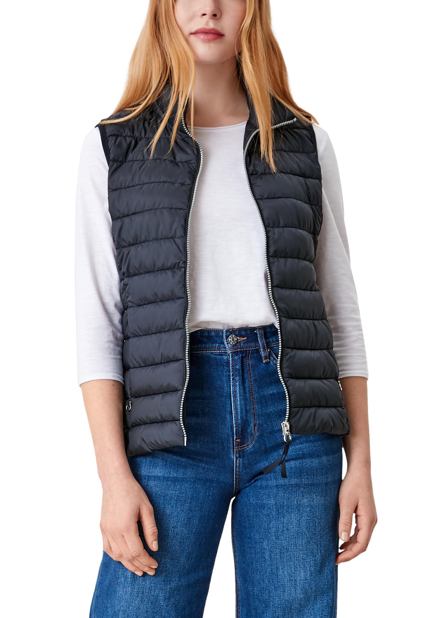 s.Oliver Donna 120.11.899.16.155.2116408 Gilet smanicato REGULAR FIT, Marina Militare, 40