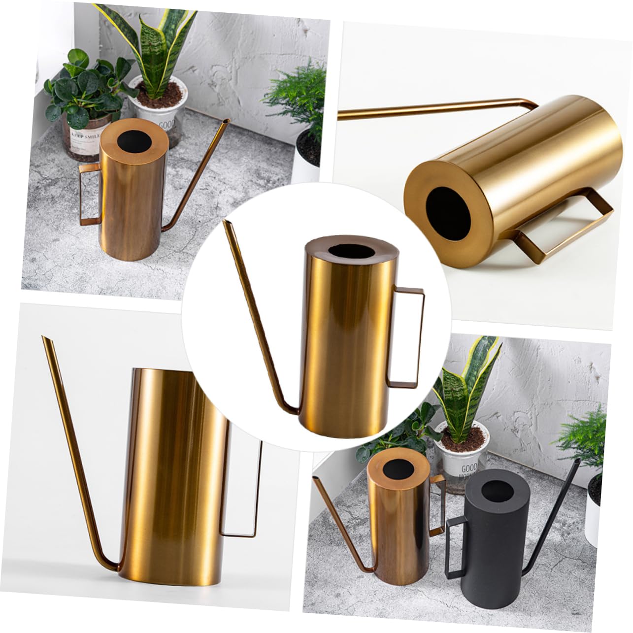 POPETPOP Annaffiatoio senza Schizzi Beccuccio in Acciaio Inox, Grande Capacità per Fiori e Piante, Casa e Giardino