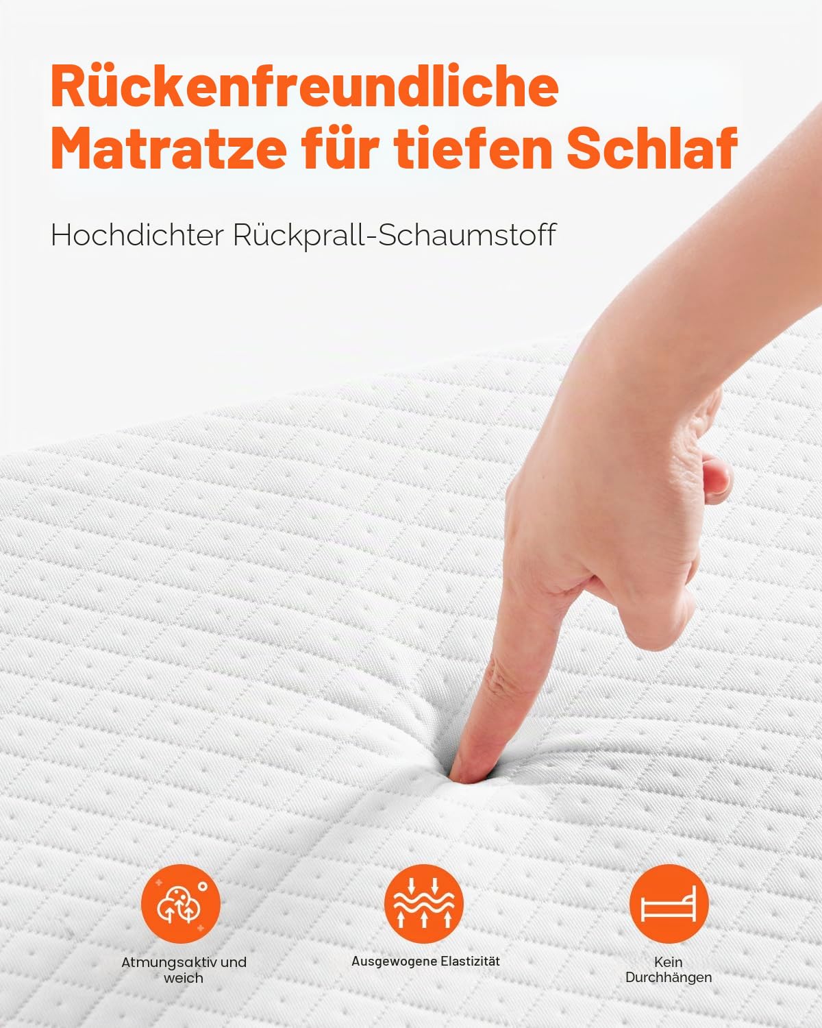 VEVOR Rollbett Klappbett mit 12,5 cm Matratze, faltbares Einzelbett mit Memory Foam-Matratze (190 x 81 cm), 136,1 kg belastbares Gästebett für Erwachsene, Metallbett für Schlafzimmer Wohnzimmer