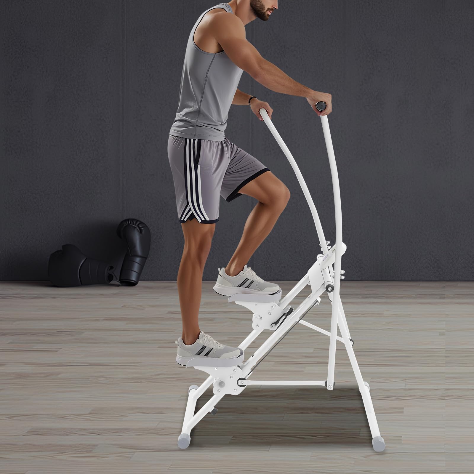 Stair Stepper - Máquina de escalada vertical con pedales ajustables, capacidad de carga de 100 kg, para entrenamiento en casa, gimnasio