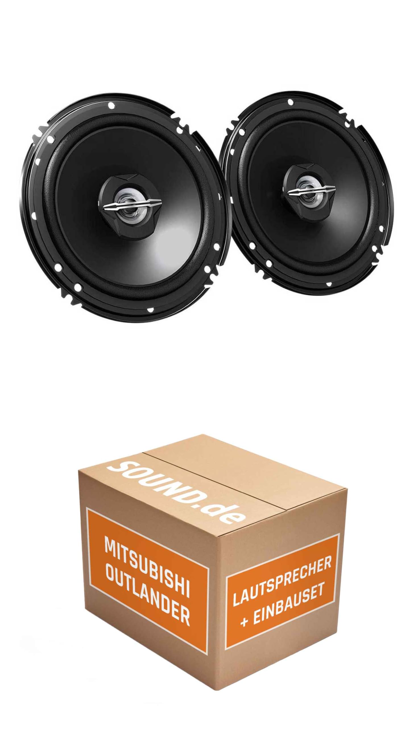 Lautsprecher Boxen Einbaupaket für JVC CS-J620X kompatibel mit Mitsubishi Outlander CU0W, Facelift hinten | 2X Tief-Mitteltöner inkl Hochtöner 300W