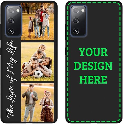 Funda de teléfono personalizada para Samsung Galaxy S20 FE 5G, diseña tu propio collage de múltiples imágenes, funda delgada y suave negra para