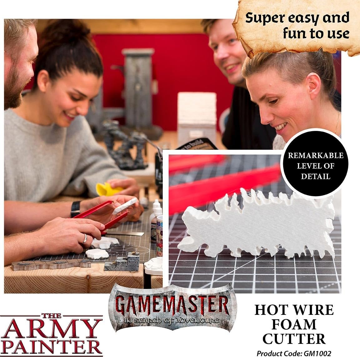 The Army Painter | Coupe-mousse à fil chaud Gamemaster | Coupe-mousse à fil chaud | Outil de découpe de feuille de mousse pour la construction de jeux de rôle