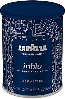 Lavazza Inblu Ground Coffee, 100% Arabica, 8.8 oz Tin (Pack of 1)