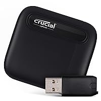 Crucial X6 2TB SSD Portatile con Adattatore USB-A - Fino a 800MB/s