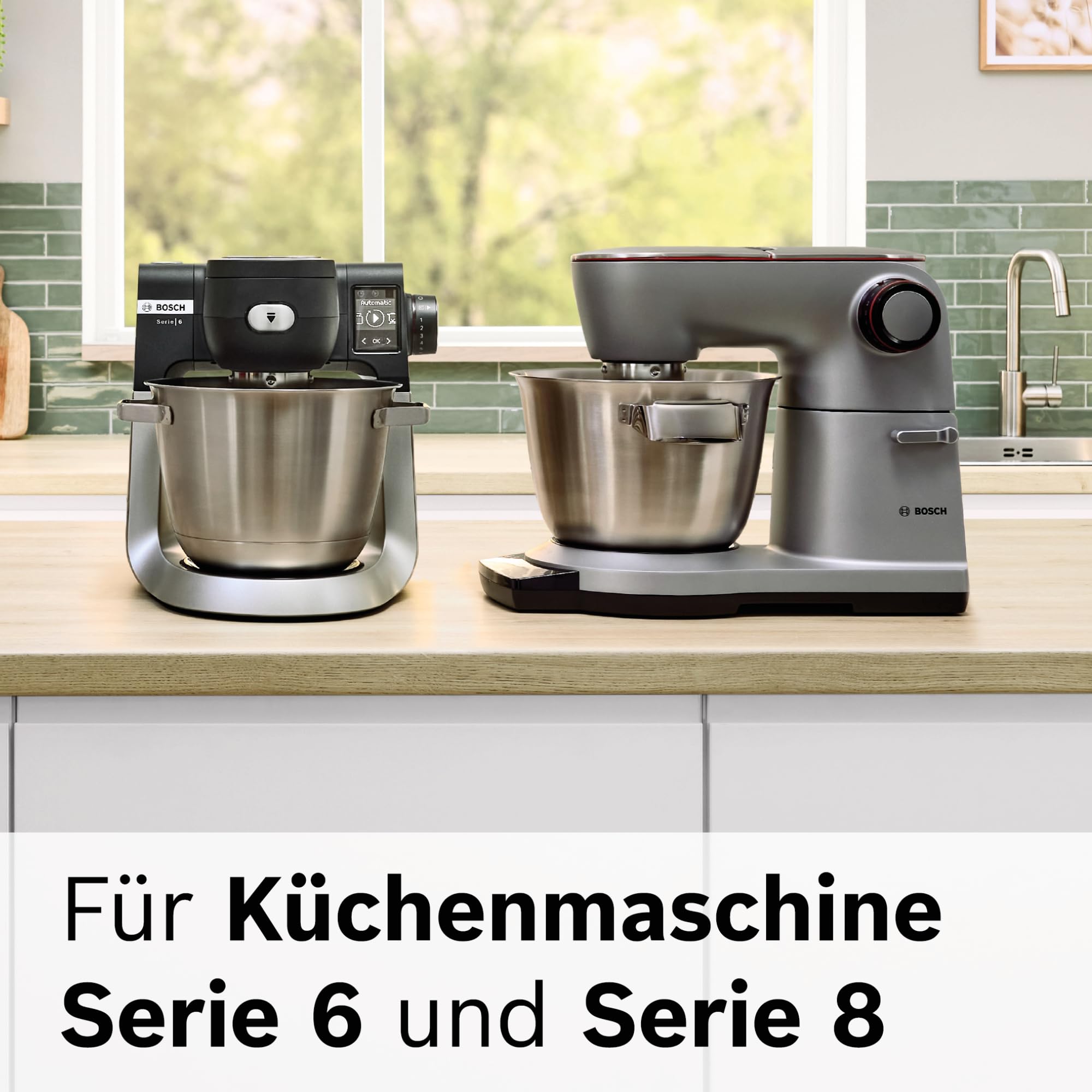 Bosch VeggieLove Set MUZS68VL, Durchlaufschnitzler, 5 Scheiben, Raspeln, Schneiden, Reiben, Zubehör passend für Küchenmaschine Serie 6, Serie 8, OptiMUM