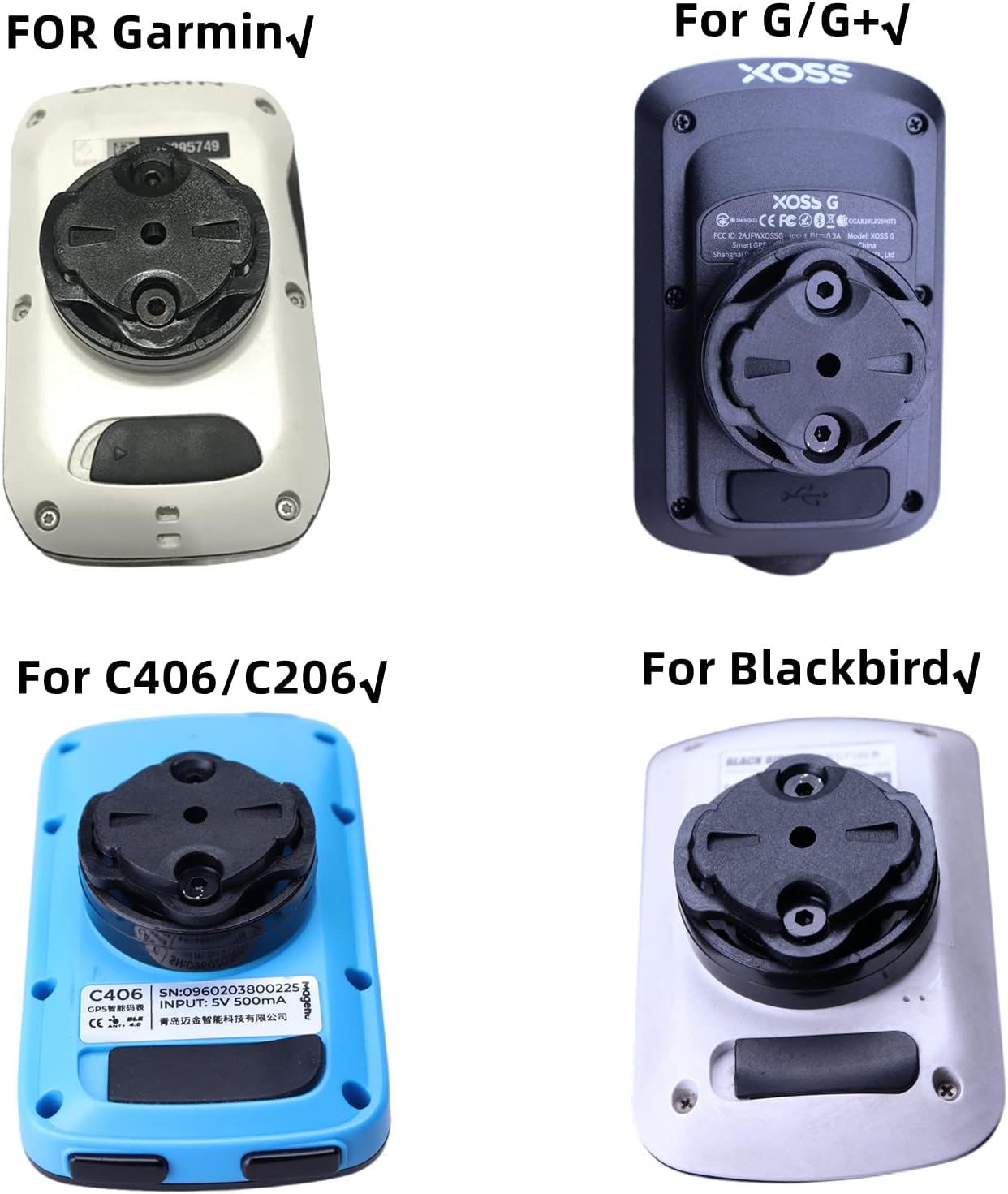 nelbons bike computer mount adapter insert kit back rotate cover replace compatible with garmin bike computer replacement adapter back cover