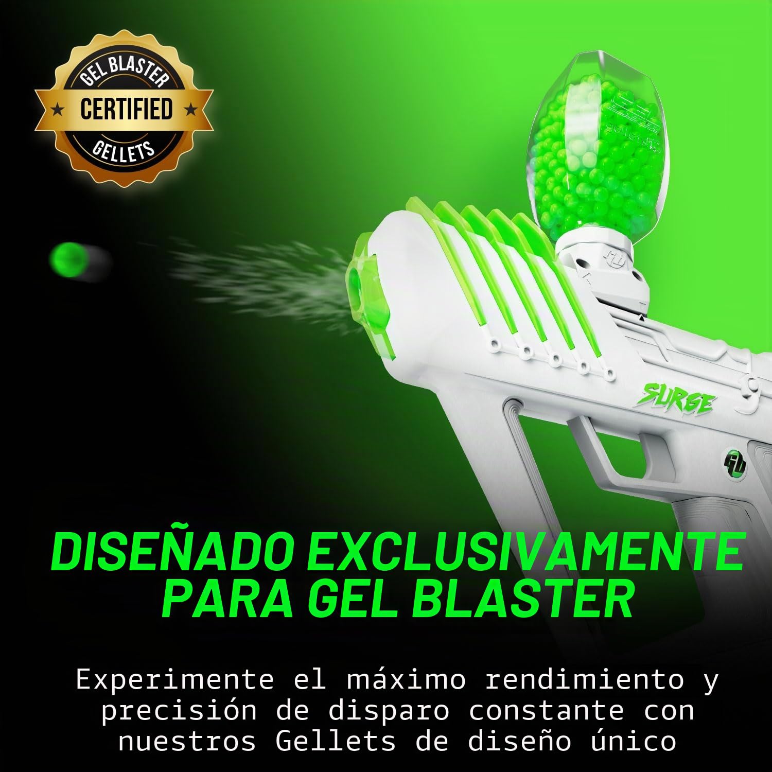 Gel Blaster 50,000 Gellets Recarga de Munición - Morado, Fabricado para Gel Blasters - Bolas de Gel no tóxicas a Base de Agua - Hecho específicamente para Gel Blaster, para Mayores de 14 años