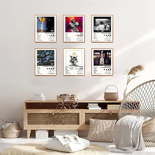 Miniatura 3 de DIDIDO J Poster Cole - Portada de álbum, impresión limitada, pósteres de lienzo musical de rapero, arte de pared, juego de 6 para decoración de