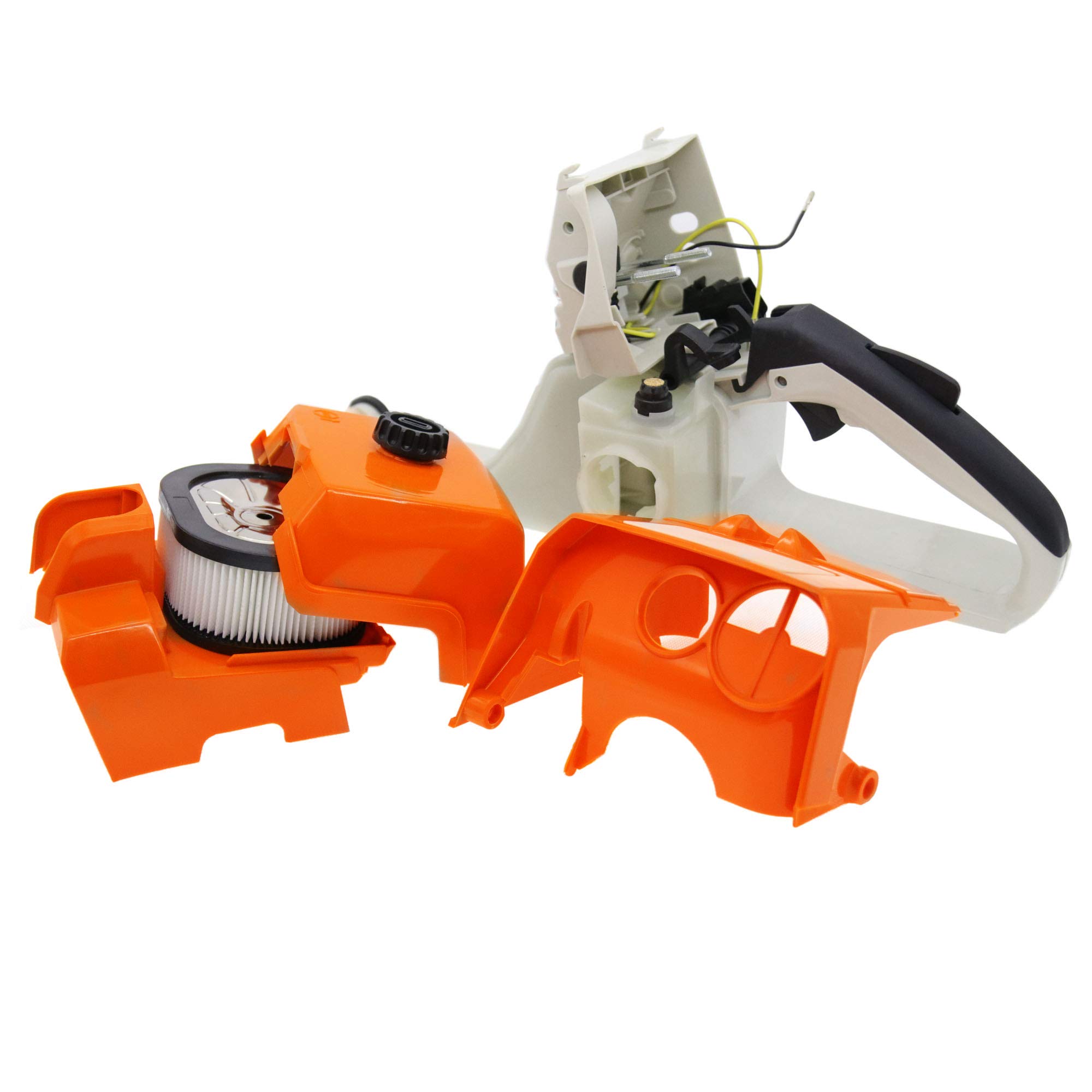 Mango trasero para tanque de gasolina con filtro de aire y base de cubierta para motosierra STIHL MS440/045