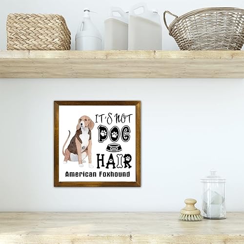 Vista 174 de Letrero de madera con texto en inglés «It's Not Dog Hair» («It's Not Dog Hair» American Bully Dog Dog), regalo decorativo para la pared del hogar