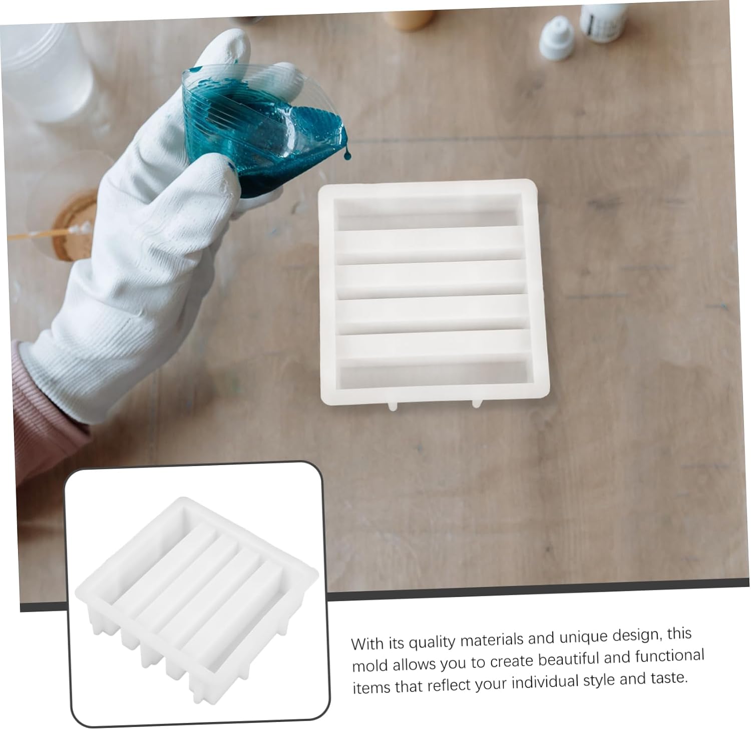 Silicone Coaster Rack Mold DIY Supply Xmas Reusable Easy Demolding image 2