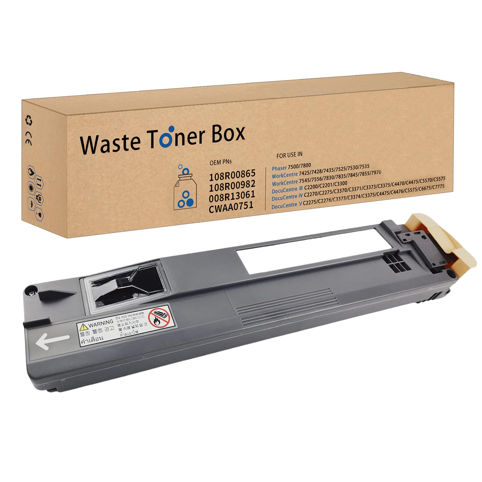 LCL 008R13061 8R13061 108R00865 Waste Toner Container Box Replacement for Xerox Workcentre 7425 7435 7525 7530 7535 7545 7556 7830 7835 7845 7855 7970