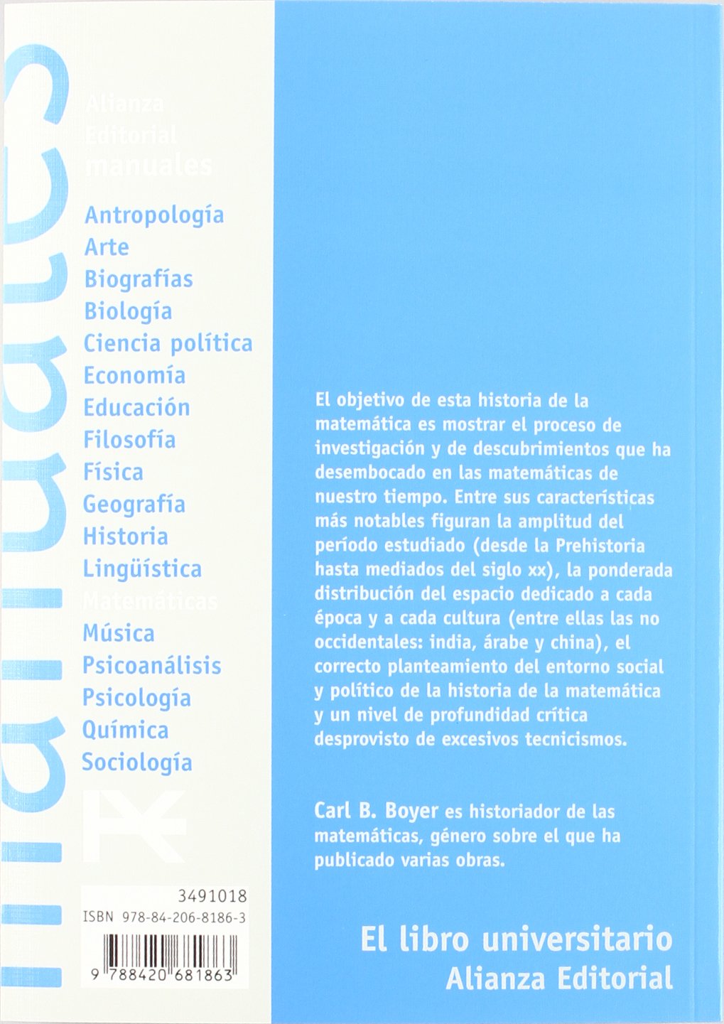 Historia de la matemática (El libro universitario - Manuales)