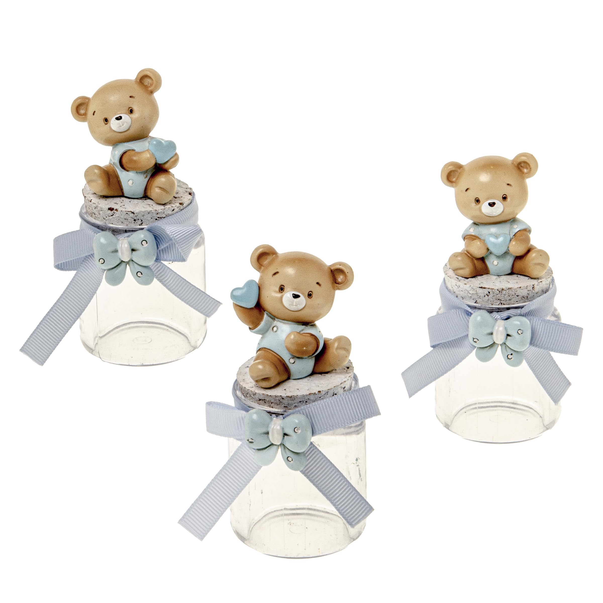 Bomboniere Barattoli Vetro Con Orsetto Rosa - 12 Pezzi Da 50 Ml Per Battesimi E Compleanni - Foto 8