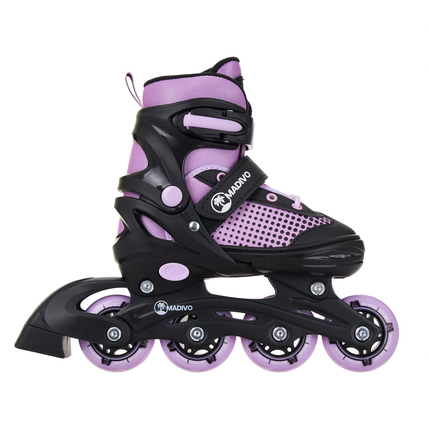 Madivo Horizon Pattini in linea regolabili | ABEC-5 cuscinetti a sfera | per donne – ragazze – bambini | Taglie: 30 – 33, 34 – 37, 38 – 41