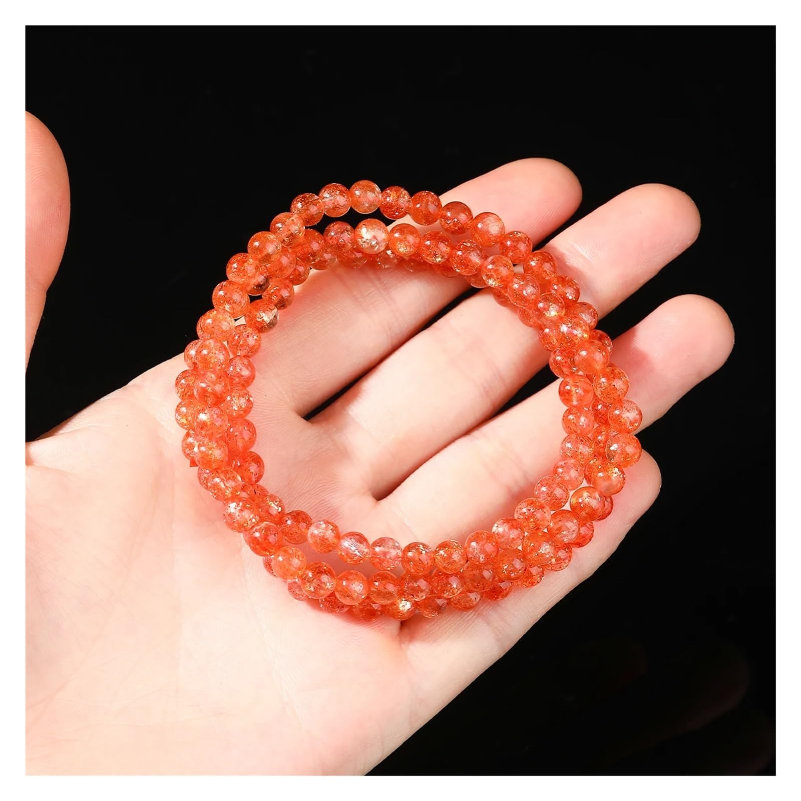 Braccialetto da donna con ciondolo multistrato dorato naturale, con pietre preziose, fatto a mano, elastico