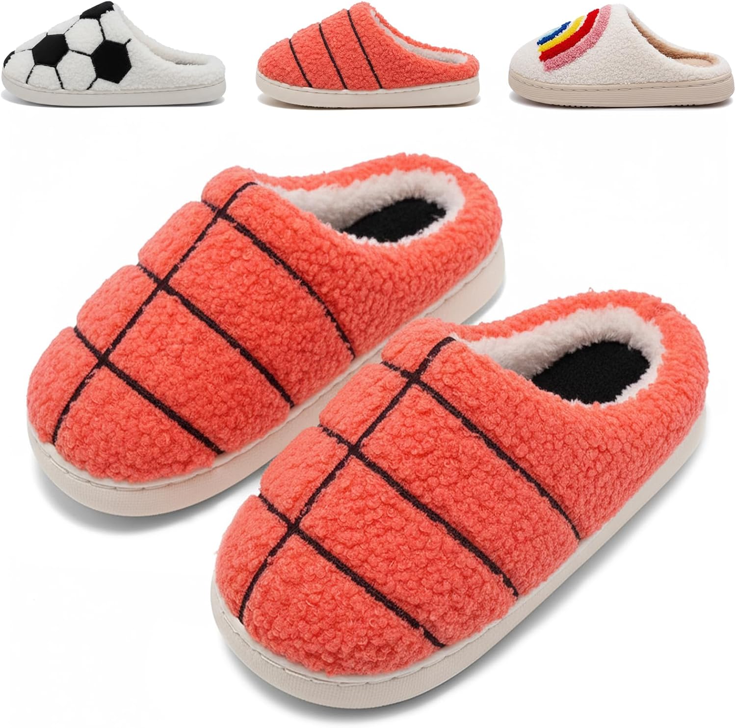 Kids Slippers Boys Girls Warm Winter House Slippers Fuzzy Soft Plush Bedroom Non-Slip Memory Foam Home Shoes