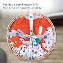 Mee Mee New Born Basket Baby Gift Set | Soft Cotton Clothing Essentials for Infants/Baby Girls, Boys | Baby Shower Clothing Hamper | 8 Pieces | (Round, Red) gallery image