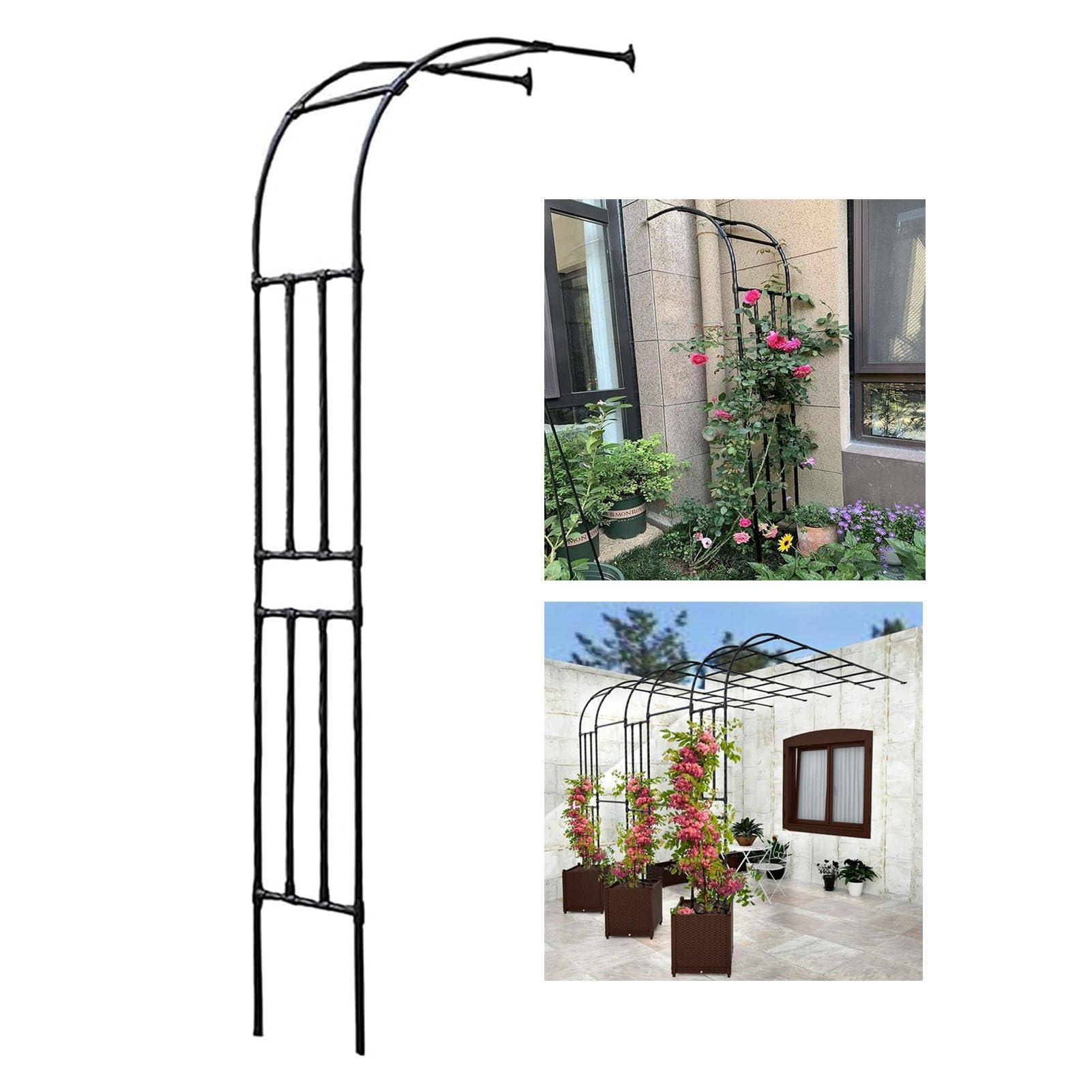 Tonnelle à roses et support de plantes grimpantes pour murs et terrasses