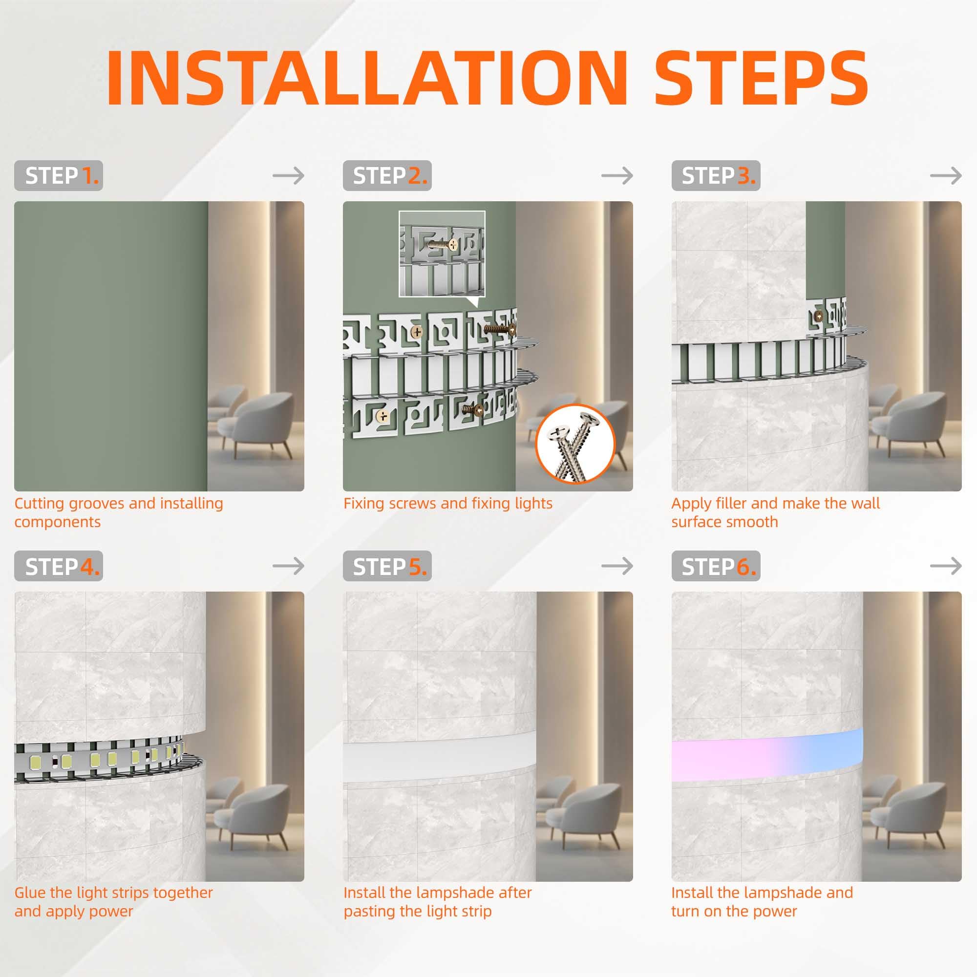 LED Fliesenprofil flexibel 2m × 12 – Biegsames LED Aluminium Profil Trockenbau Unterputzprofil 60x12.5mm für Streifen bis 18mm – Gipskarton Einbauprofil für Decke & Wand Kurven Lichtlinie