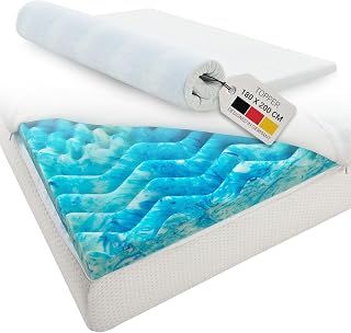 Juskys Topper 180x200 cm aus Memoryschaum, 7-Zonen orthopädisch & atmungsaktiv, 7cm Höhe, H2 - H3, Bezug waschbar Matratzentopper Matratzenauflage