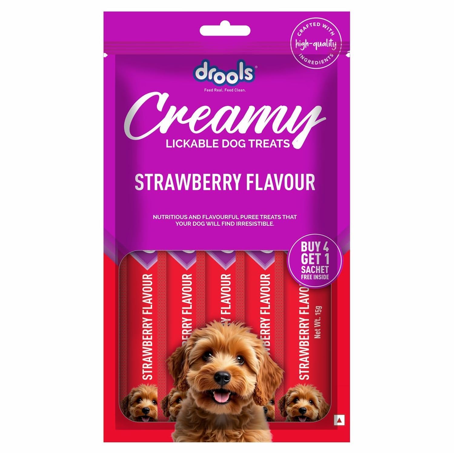 Drools Dog Treats, Creamy Strawberry 5 Sticks Tasty & Nutritious Snack for All Breeds, (15g x5),75g-image-33
