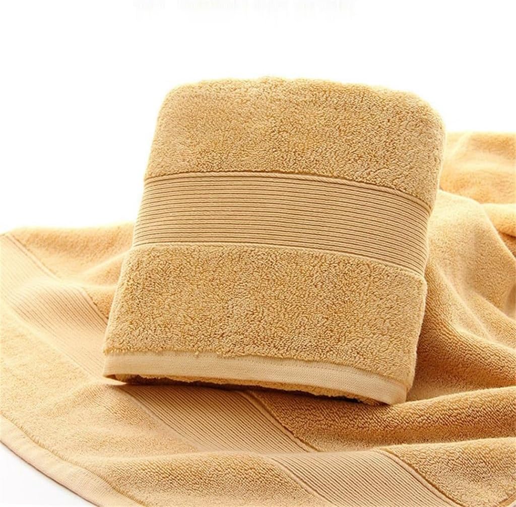 Men's and Women's Towel Bath Towel 3 Pieces Set Combed Cotton Hotel Bath Towel Cotton Thickened Towel(E)
