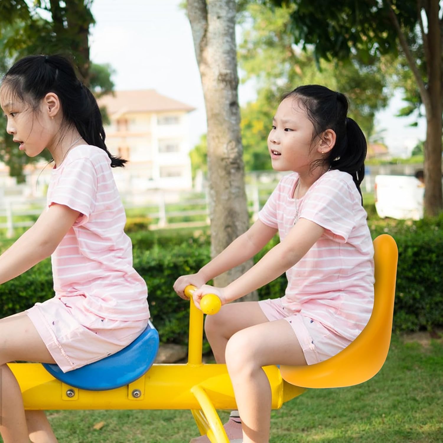 BESPORTBLE Plastic Seesaw Seat Replacement for Outdoor Playground Equipment, Yellow Cushion Part for Kids' Parks and Community Areas, Easy to Install