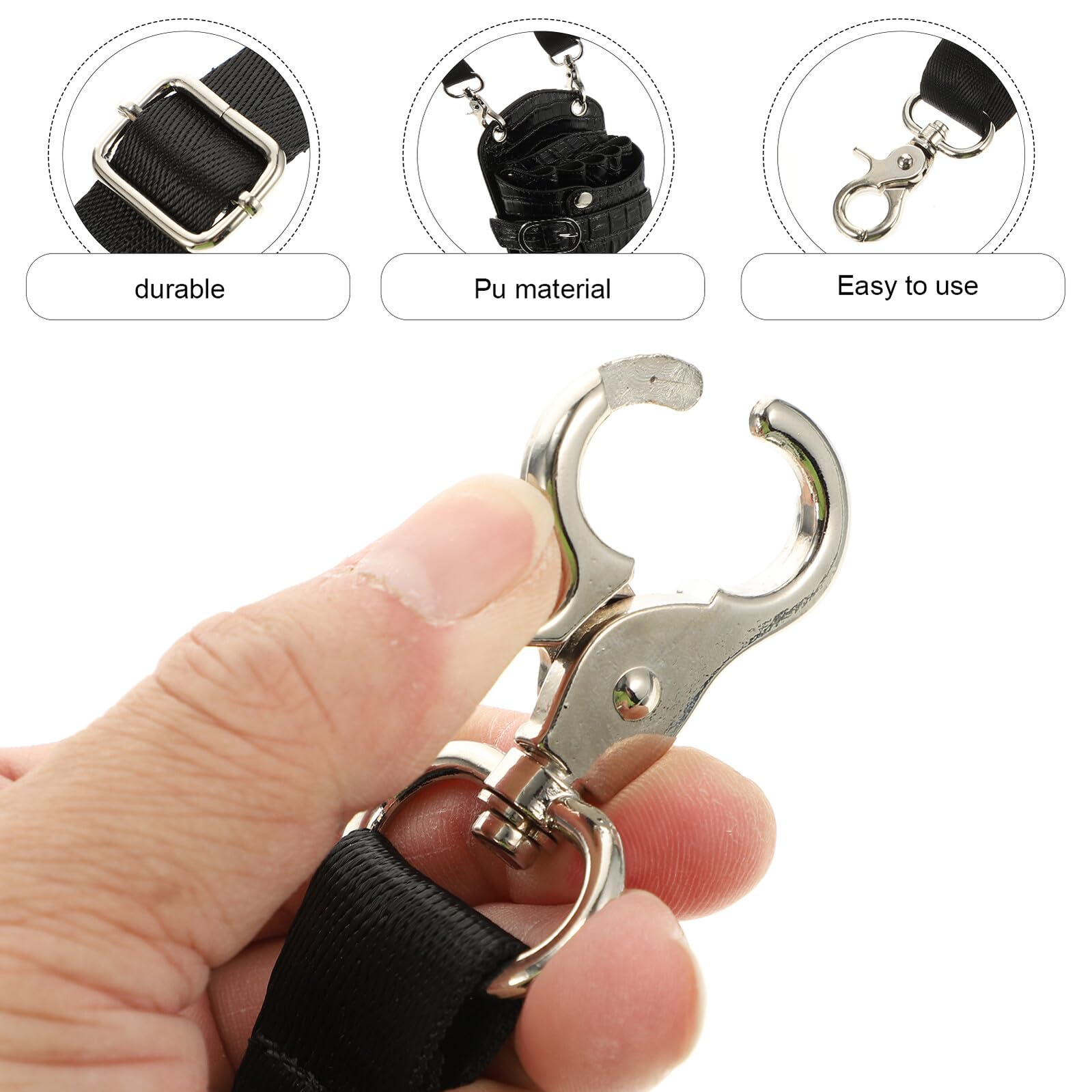 Toyvian Professionelle Friseur Taillentasche aus PU mit Mehreren Fächern Tragbare Scherentasche zum Schutz und Aufbewahrung von Friseurzubehör Stilvolles Design für Hairstyler