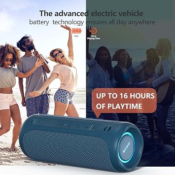 SOWO Wireless Bluetooth Speaker, Ultra Portable Magnetic Speaker, Coverless IP67 Waterproof Design, 24 H Playtime, Small Speaker with Pro Sound, for Indoors, Outdoors, Hiking and Golf Speaker