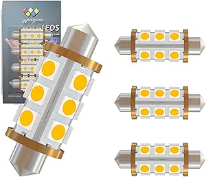 HQRP 360° 41mm Festoon 24 SMD Cool White LED Navigation Light – Masthead & Stern Light For Boats