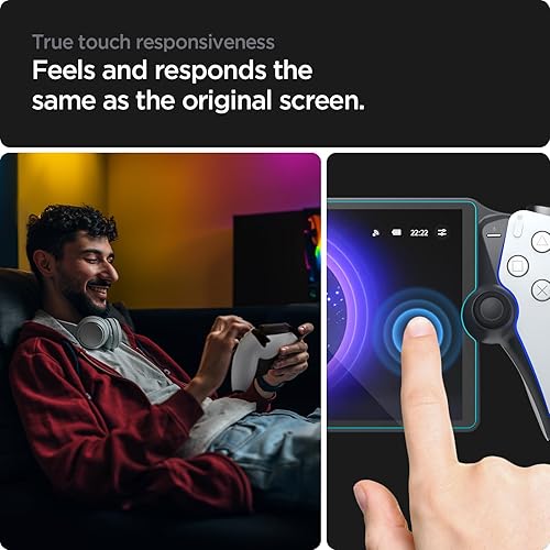 Miniatura 4 de Spigen Protector de pantalla de vidrio templado GlasTR EZ FIT diseñado para PlayStation Portal Remote Player 1 paquete