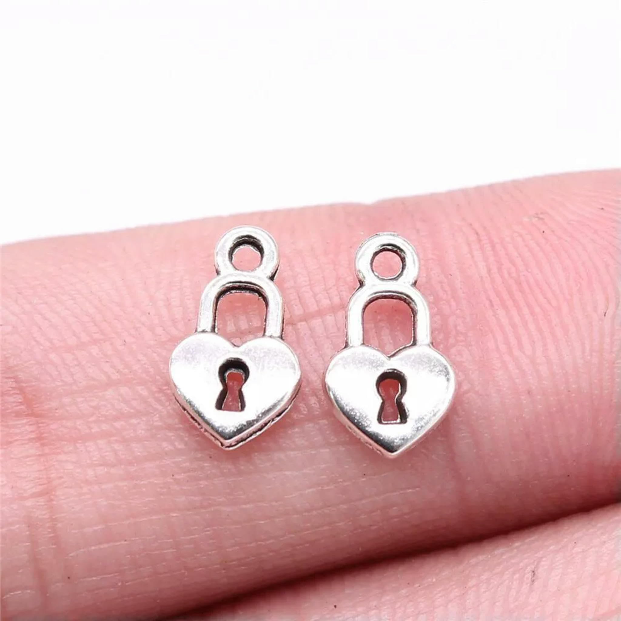 Pendentifs cœur argent antique 11x6mm pour fabriquer des cadeaux uniques