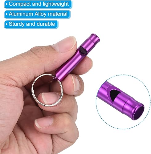 Miniatura 14 de PATIKIL Silbatos de emergencia, silbato de seguridad con llavero de sonido fuerte, silbato de supervivencia al aire libre para acampar y cazar