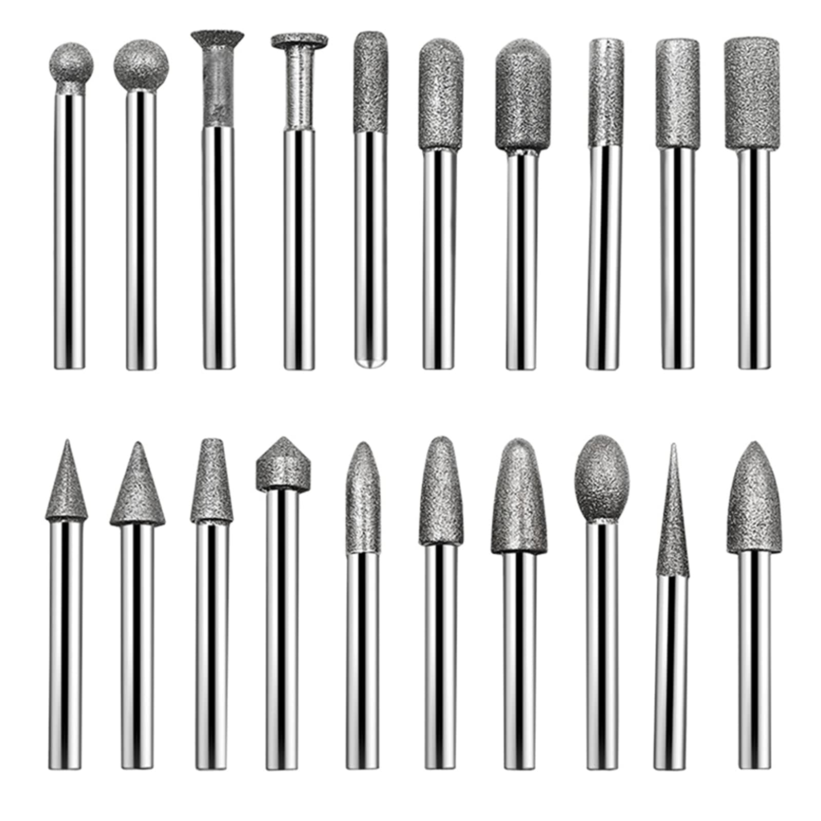 Kalttoy Light 20Piece / Set Grinding Burr Drill Bits Shank Grinding Head Burr Set For Engraving Cutting Lines Rotary Tool Carving Tools Woodworking