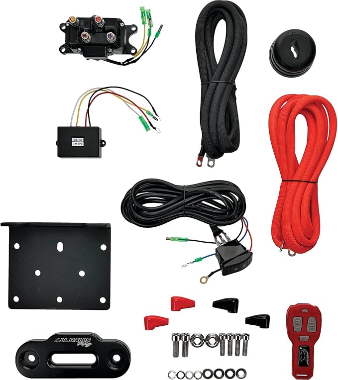 All Balls Racing 431-01027 6000 LB Expedition 4 Bolt Winch w/Synthetic Rope miniatura 5