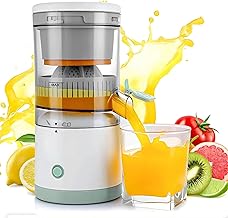 DRUMSTONE    Electric Citrus Juicer | 45W Portable Rechargeable Fruit Squeezer | Fast & Easy for Orange, Lemon & Lime | Compact Smoothie for Home, Travel & Summer Cooling