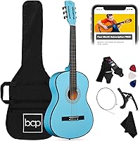 Vista 21 de Best Choice Products Kit de Iniciación de Guitarra Acústica de Madera Completa para Principiantes de 38 Pulgadas con Funda de Transporte, 6 Púas