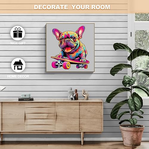 Miniatura 5 de Rompecabezas de madera para adultos y niños, rompecabezas de bulldog francés, rompecabezas de formas únicas, rompecabezas de animales de madera,