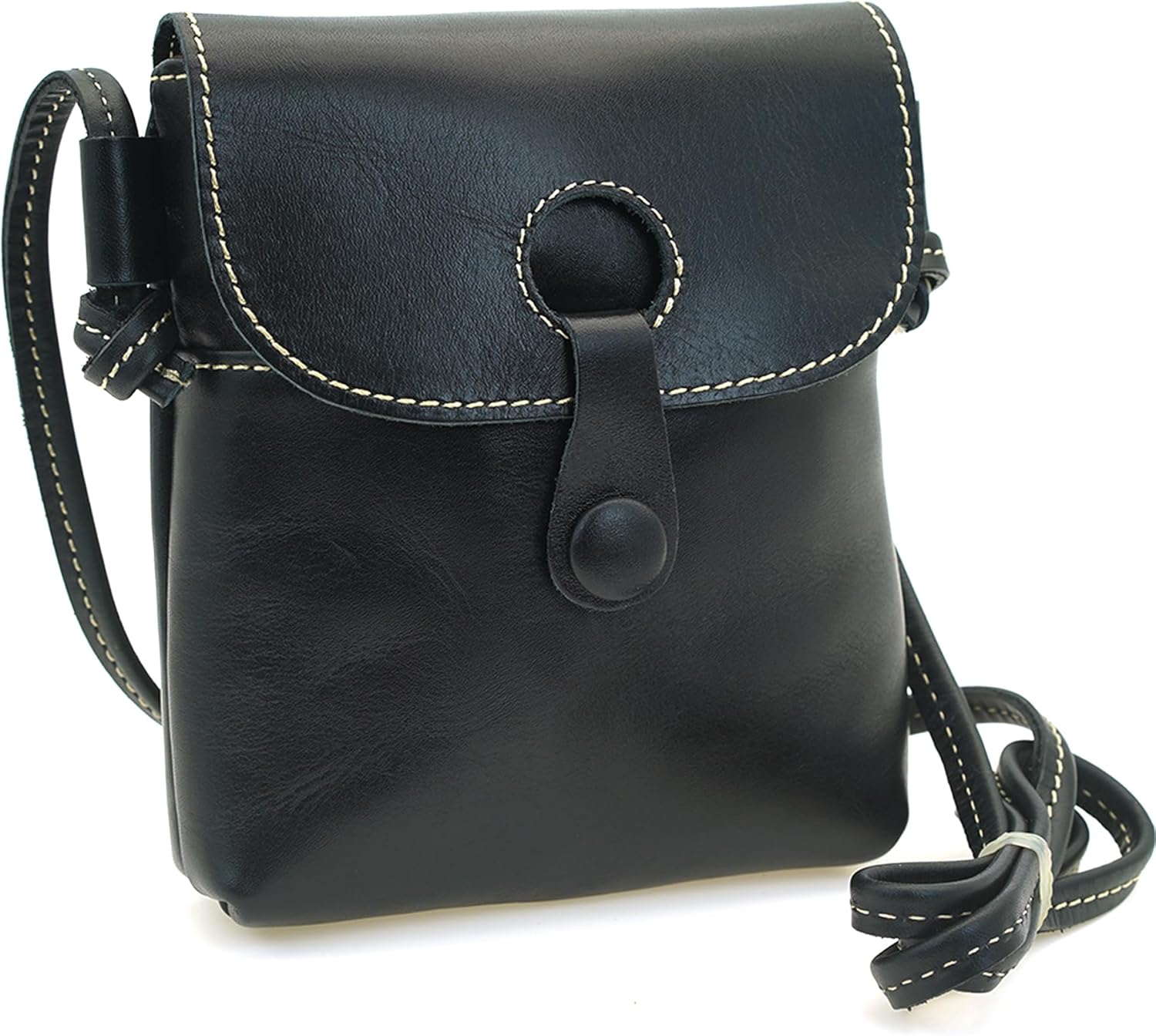 Mini Crossbody Bags for Women – Vegetable-Tanned Leather Phone Purses with Crossbody Strap, Retro, Durable & Stylish