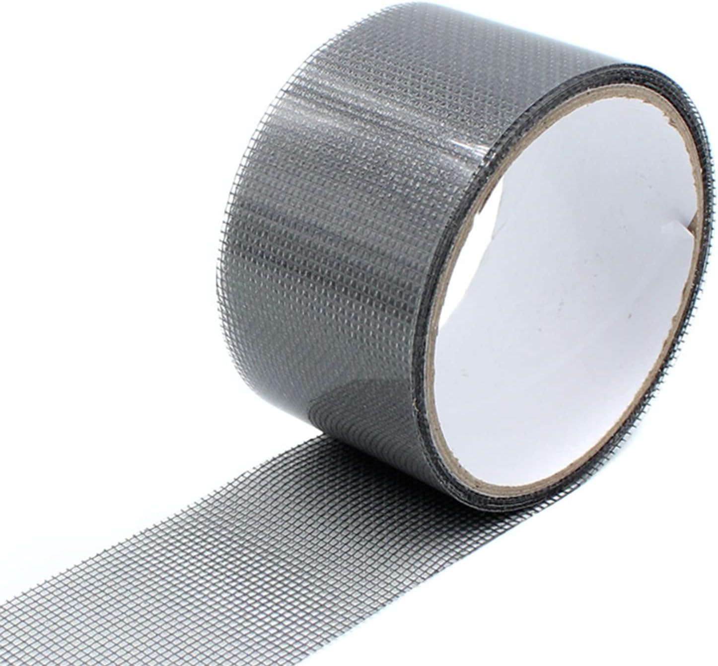Grey Window Screen Repair Tape, Door Window Screen Repair Tape Fiberglass Covering Mesh, 3-Layer Strong Adhesive Adhesive Fiberglass Covering Mesh Tape for Window Door Tears Holes, 2" × 6.5'