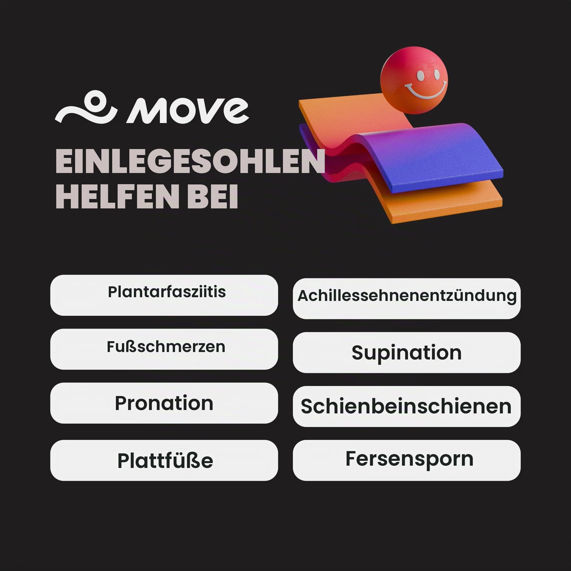 Move Game Day Pro - Ultimative Performance Sporteinlagen für Basketball, Volleyball, Fußball, Tennis, Leichtathletik, Baseball, Laufen und aktiven Lebensstil. Zusätzliche Stoßdämpfung