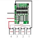UG LAND INDIA 4S 30A 14.8V 16V BMS 18650 Lithium Battery Protection Board Battery Charging Module PCB BMS for 4 Series Lithium LicoO2 Limn2O4 18650 26650 Battery Balance Function with cable gallery image