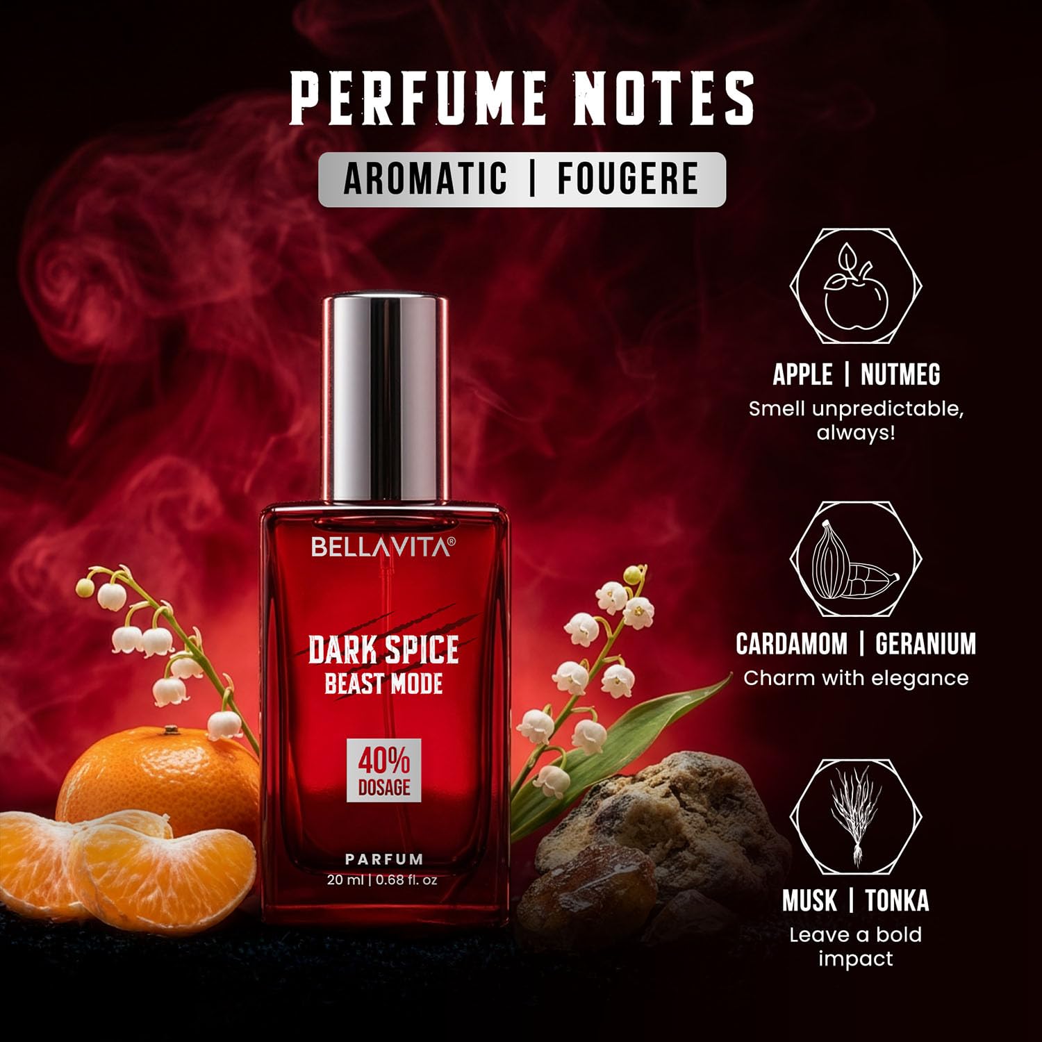 BELLAVITA Xtreme Mode Collection Set | Long Lasting | 3 x 20ml | Perfume for Man | 40% Oil Concentration | Gift for Man | Spicy, Wood, Musk and Oud Premium Fragrance for Men